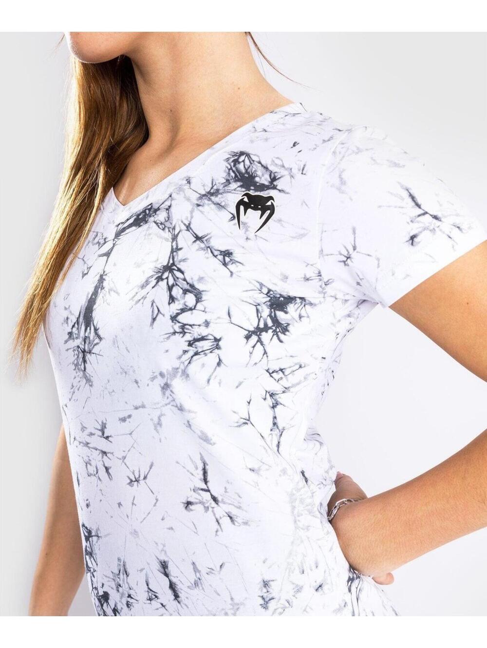Venum Women’s Marble Training T-Shirt White Black V Neck/ Size L /Preowned